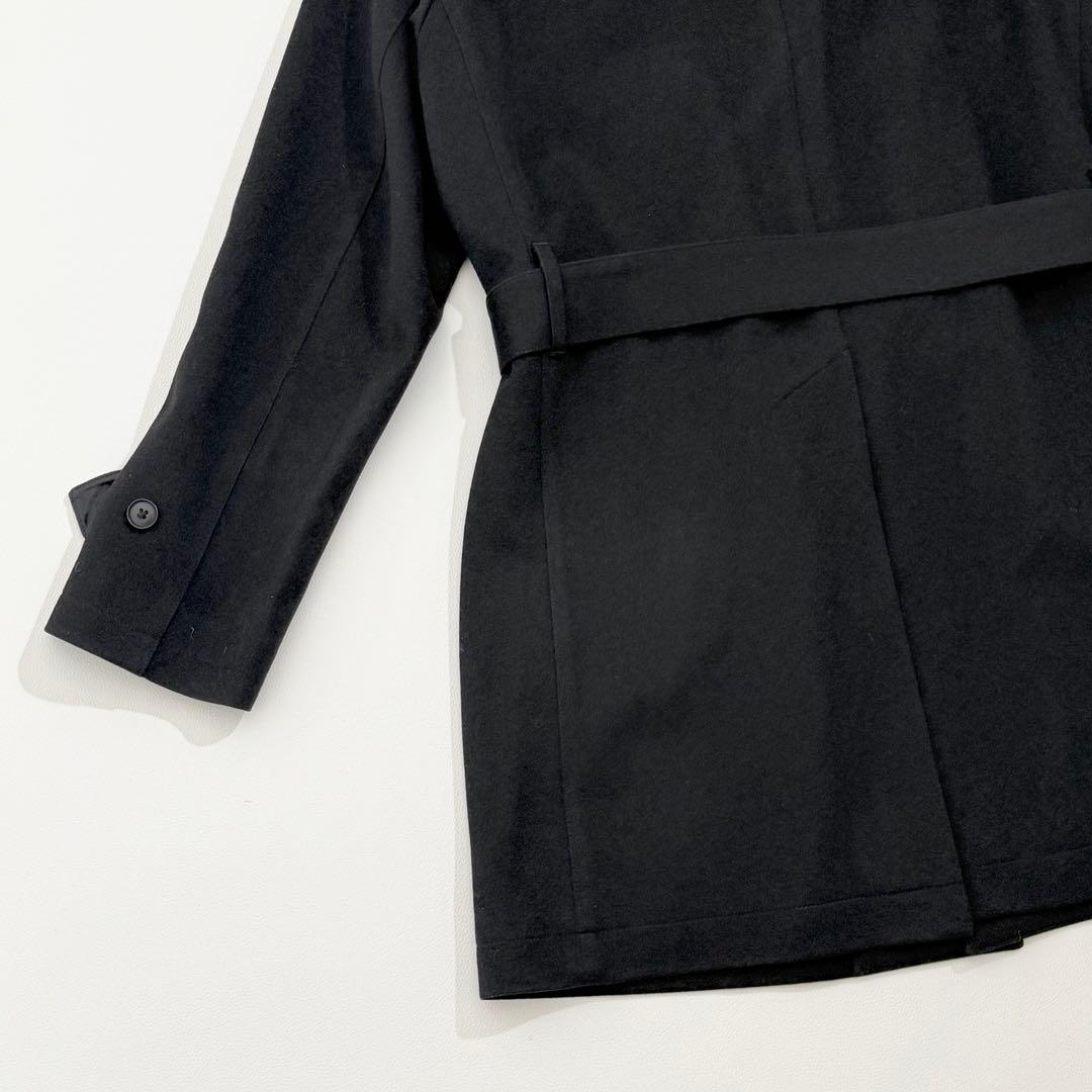 SHIPS ロロピアーナ ストームシステム ステンカラーコート M 黒 ベルト