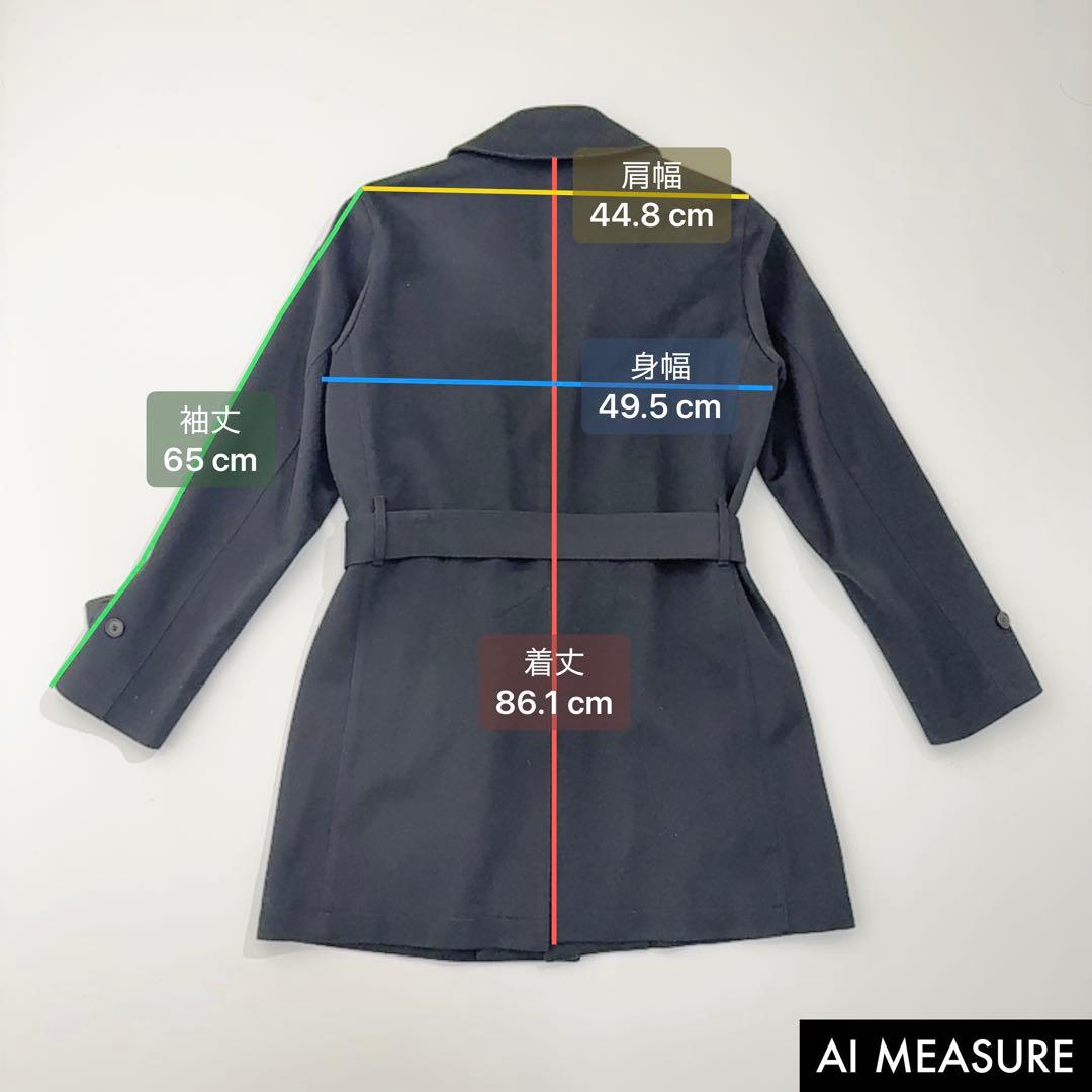 SHIPS ロロピアーナ ストームシステム ステンカラーコート M 黒 ベルト