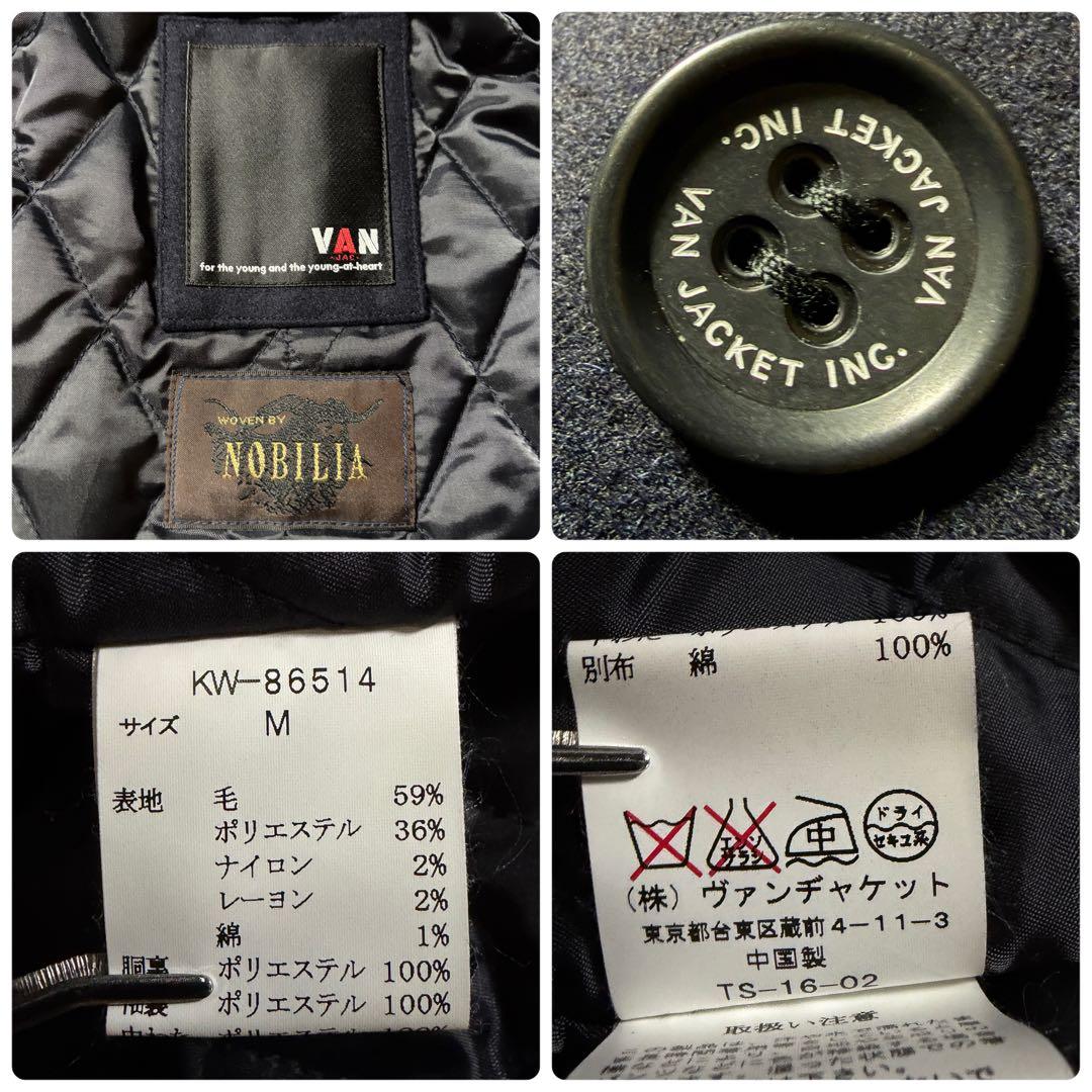 未使用/タグ付■VAN JACKET ステンカラーコート　ワッペン　ネイビー　M