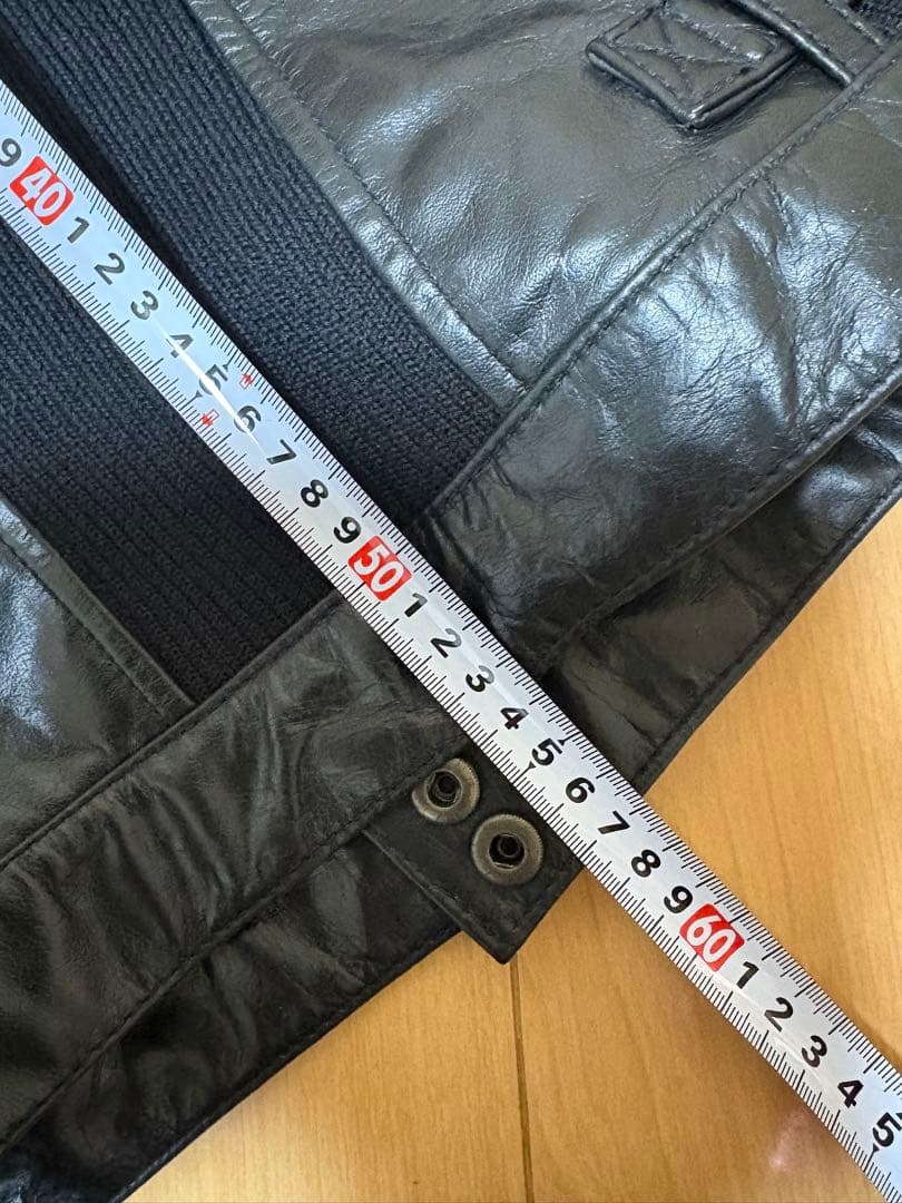 アビレックス　ファー襟付きレザージャケット　S