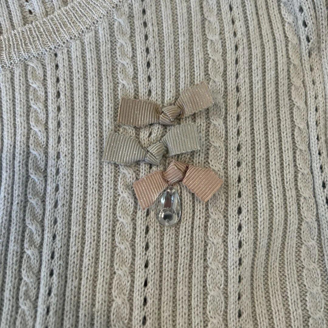 ファミリア　お出かけコーデ　130 女の子　カーディガン　ブラウス　スカート