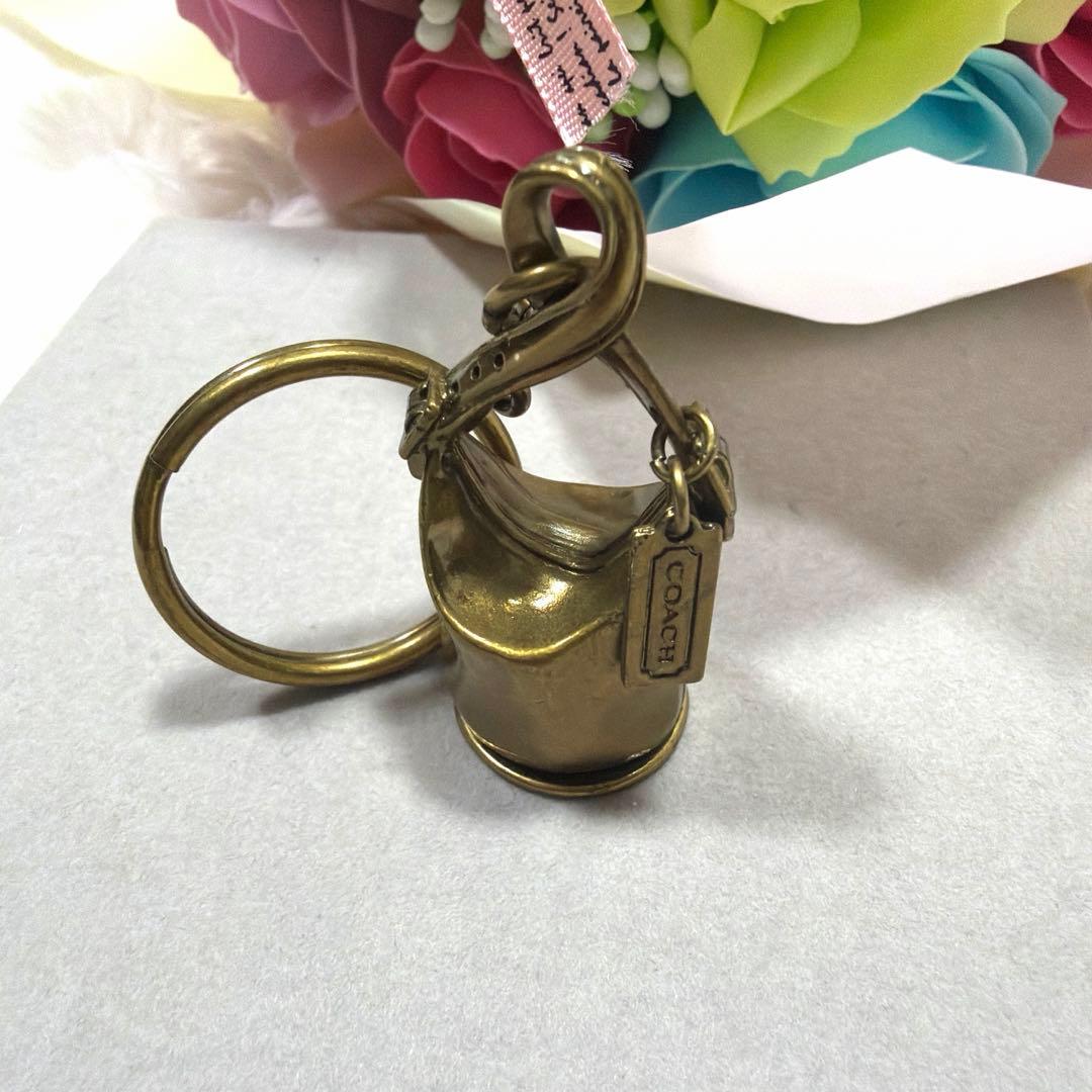 レア 美品 OLD COACH バケツ型 バックチャーム ゴールド金具