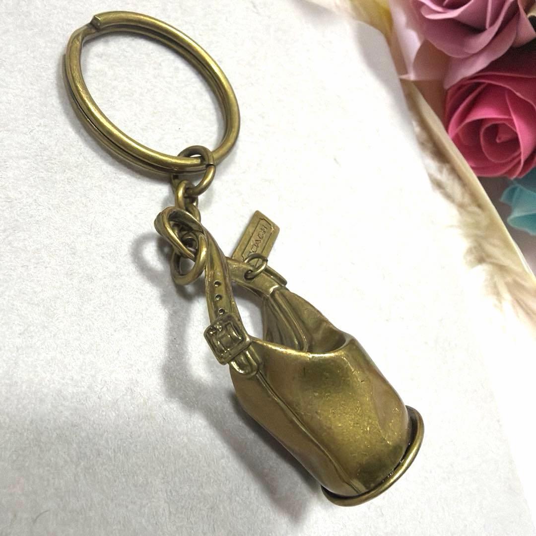 レア 美品 OLD COACH バケツ型 バックチャーム ゴールド金具