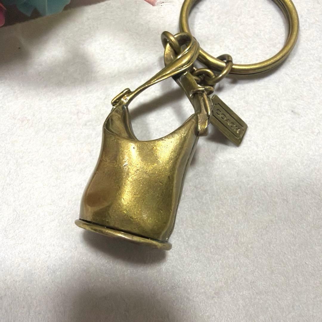 レア 美品 OLD COACH バケツ型 バックチャーム ゴールド金具