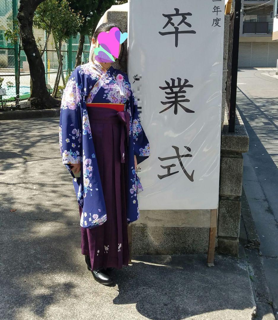 着物、袴、ブーツ、髪飾り　4点セット