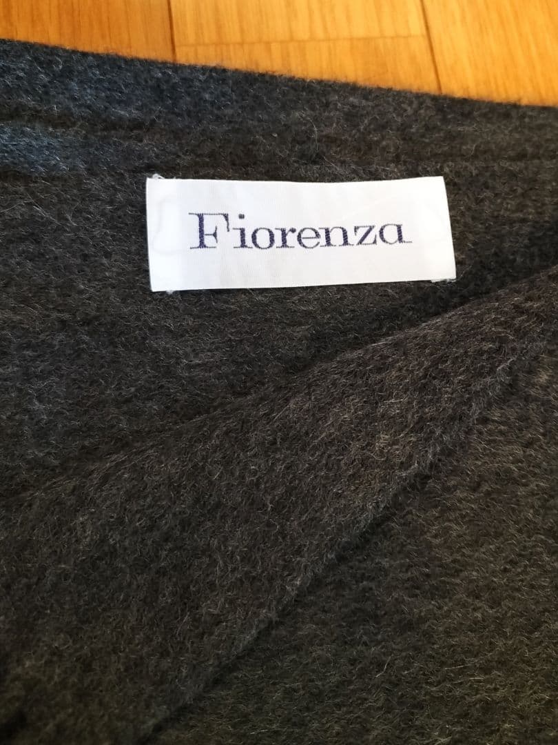 Fiorenza フィオレンツァ カシミア大判ストール ダークグレー イタリア製