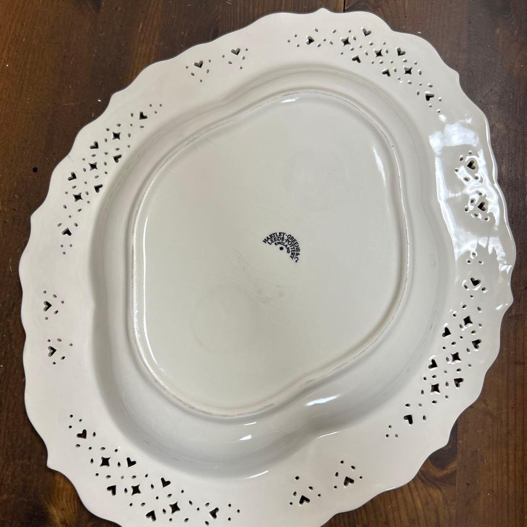希少　HARTLEY GREENS オーバルリム皿　イギリスアンティーク