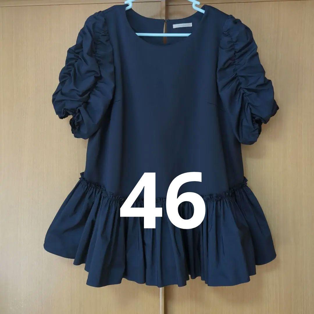 美品　Rose Tiara ネイビー フリル Aライン トップス