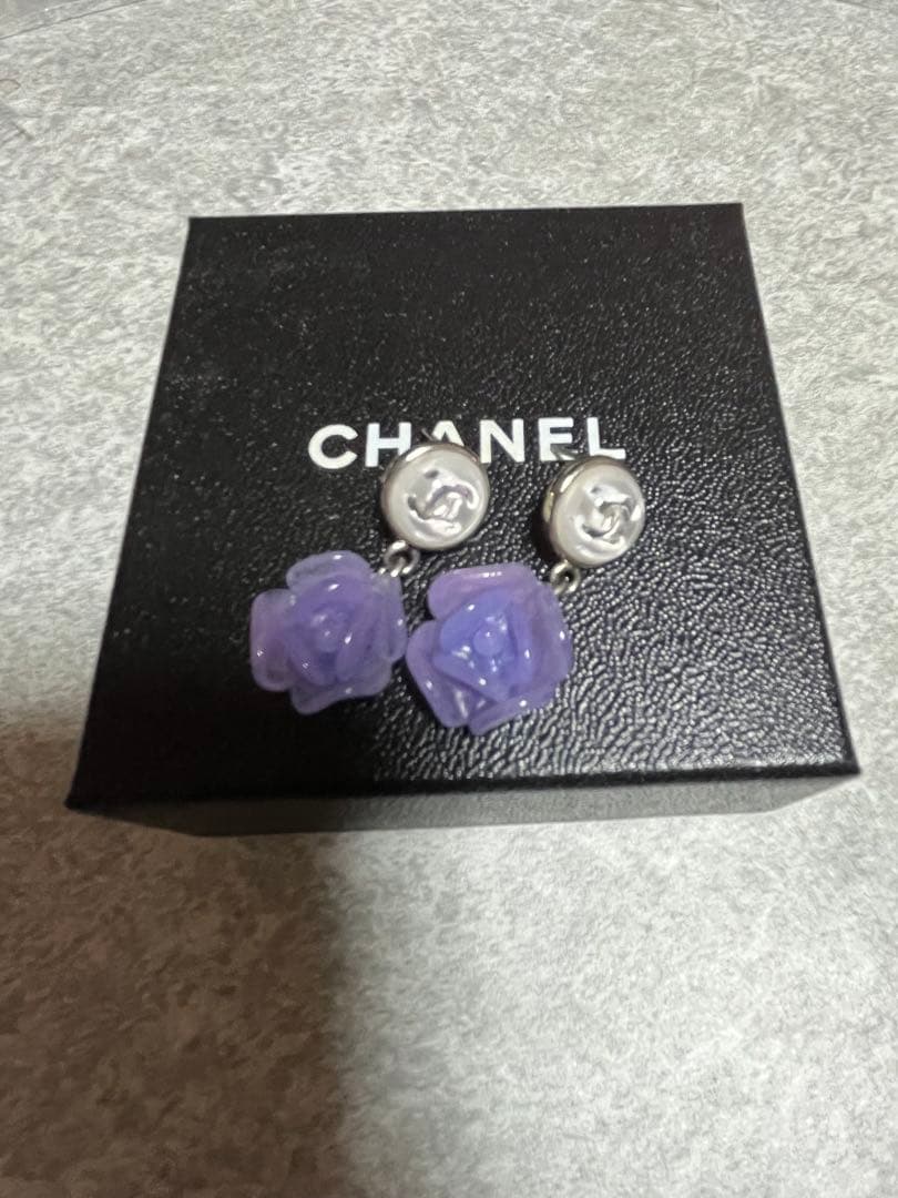 シャネル CHANEL ヴィンテージ カメリア ココマーク ピアス