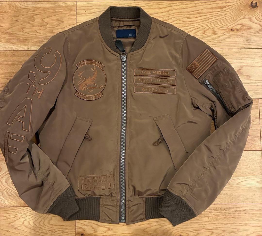 ジャケット・アウター AVIREX MA-1 M 9th AIR FORCE P-40 WARHAWK