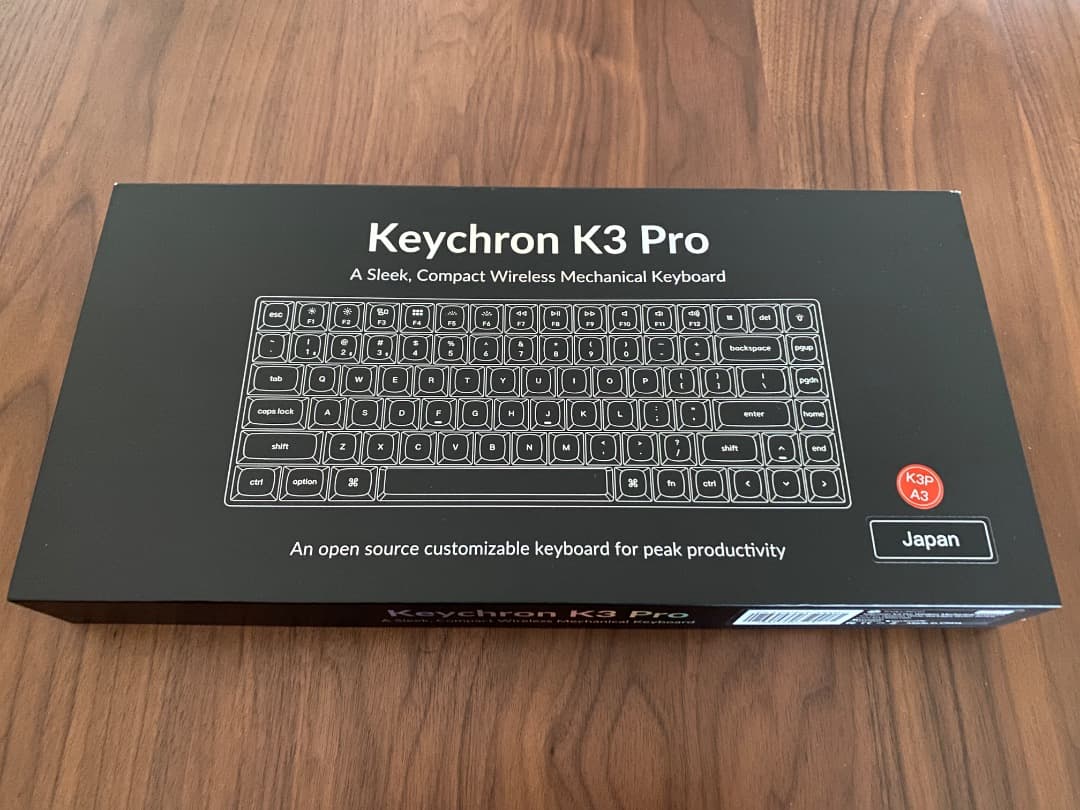Keychron K3 Pro QMK/VIA US配列 白LED 茶軸