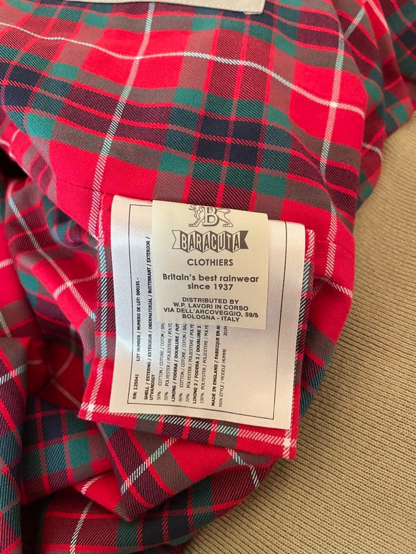 BARACUTAスウィングトップ MADE IN ENGLANDg9 サイズ38