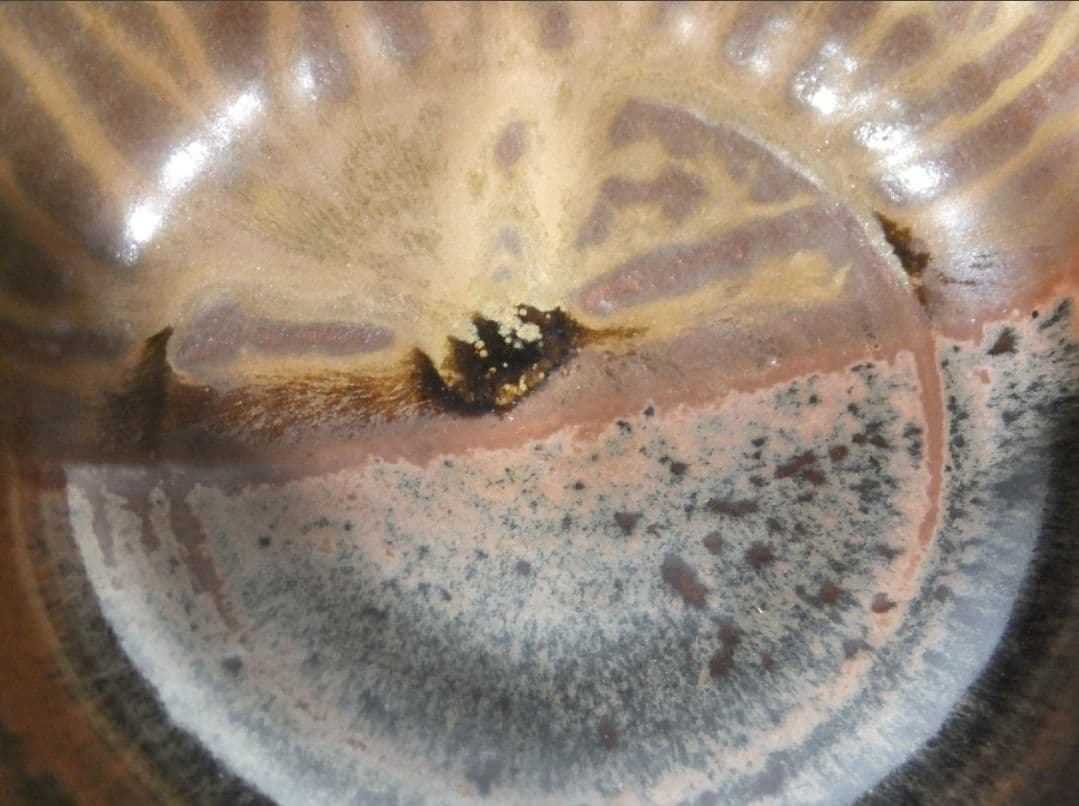 真作保証 鬼丸雪山 自作 高取茶碗 小石原焼 コレクター放出品 茶道具 福岡県