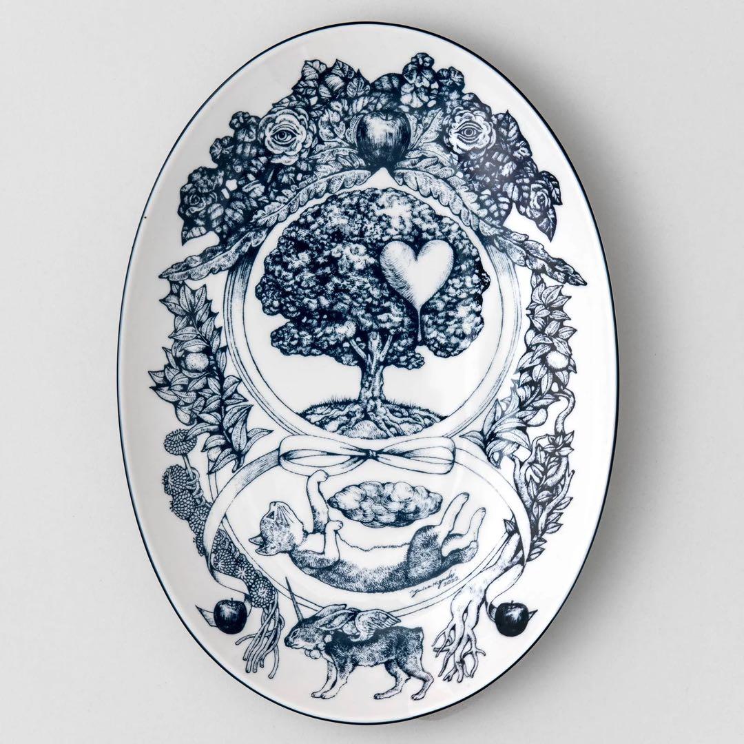 週末値下げ 【新品】ボリス雑貨店 × ヒグチユウコ32cmオーバル皿