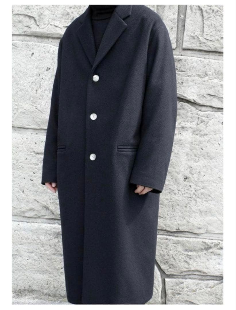 Super 140's Jackal チェスターコート まとめMB 黒ブラック