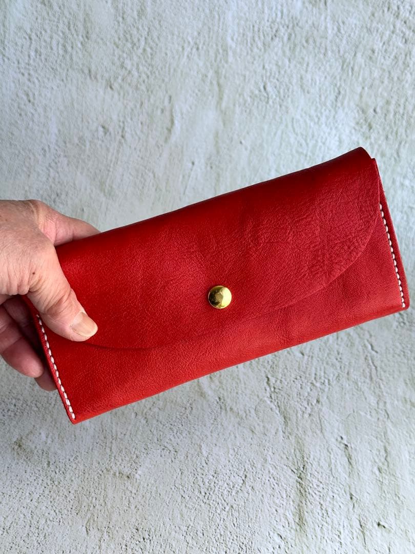 長財布シンプル本革手縫い