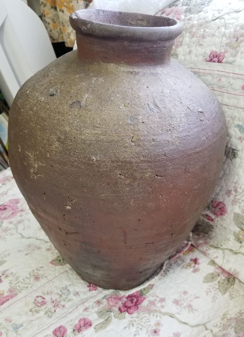 古備前　鎌倉時代　鑑定書つき　古備前 直線文壷 鎌倉時代 鑑定書桂又三郎極メ時代