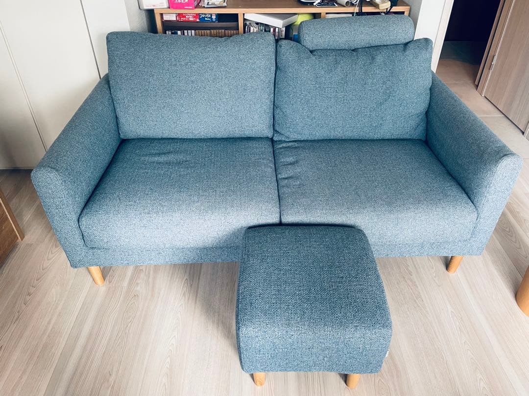 引取り希望【美品】KEYUCA/ケユカ/2.5人掛けソファ　オットマン付