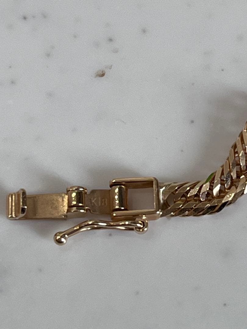 k18 喜平　１２面トリプル　ブレスレット　約7.7グラム　17センチ