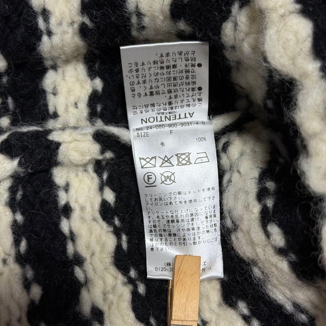 IENA BLACK ハイネックボーダーニット 2024AW