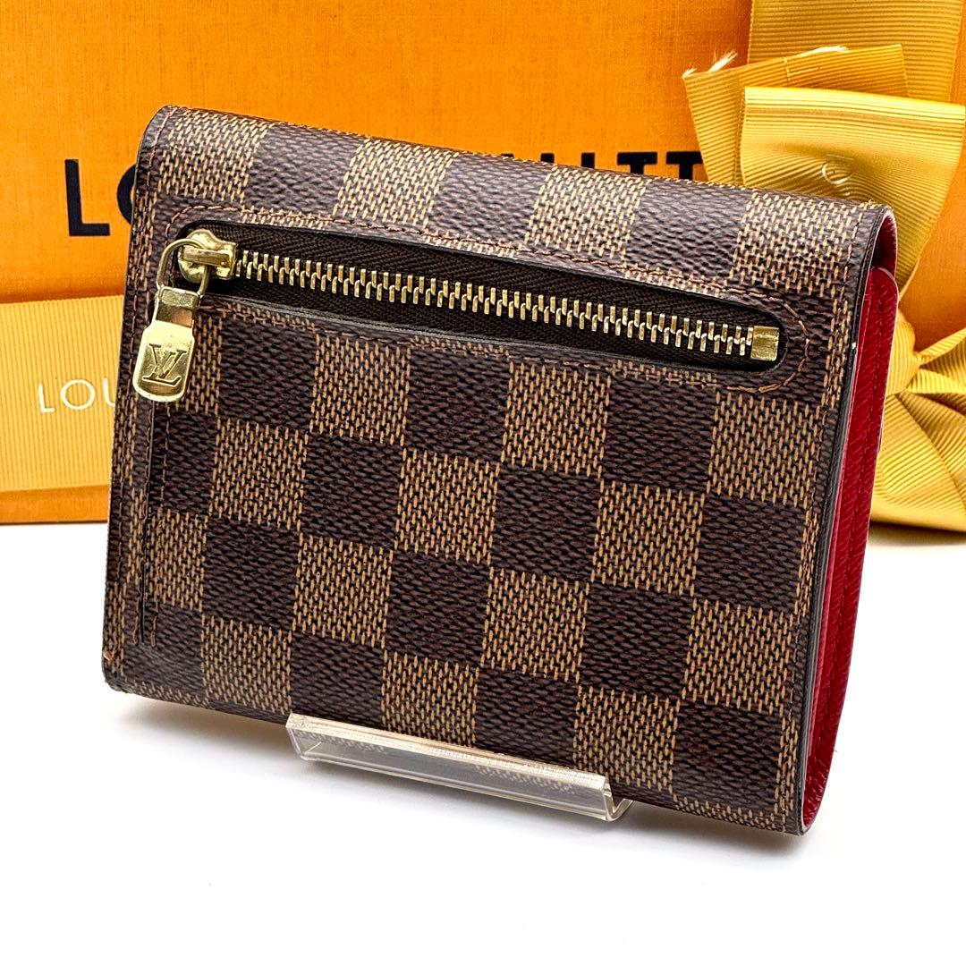 【超美品】 ルイヴィトン ダミエ ポルトフォイユ コアラ カード9枚 三つ折り