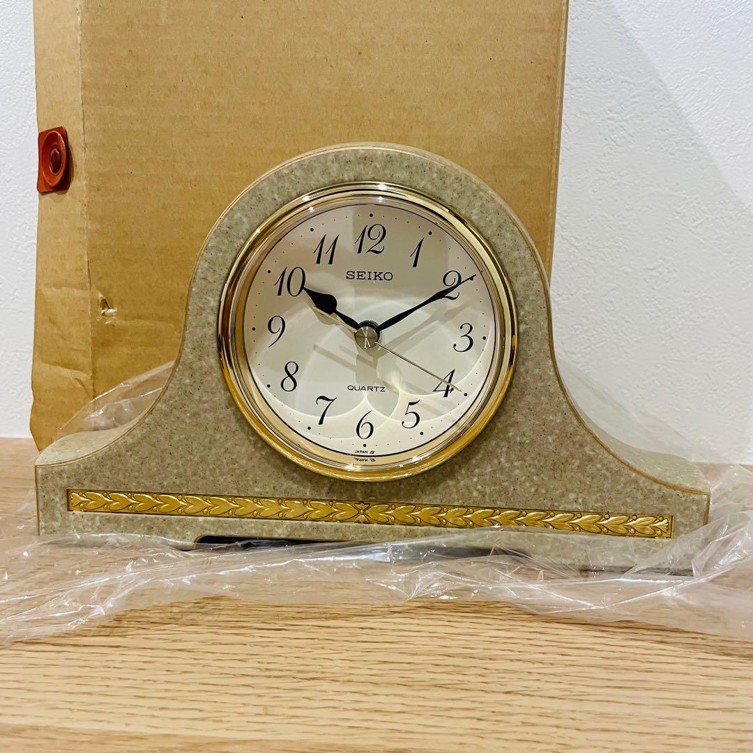 未使用 デッドストック SEIKO セイコー qz 224 置時計 昭和レトロ
