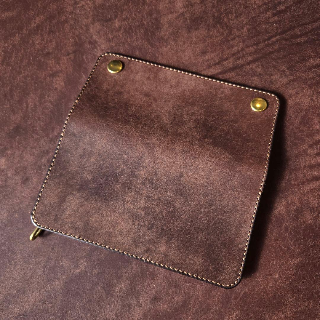 283ロング　トラッカーウォレット イタリアンレザーMARGOT【ダークブラウン