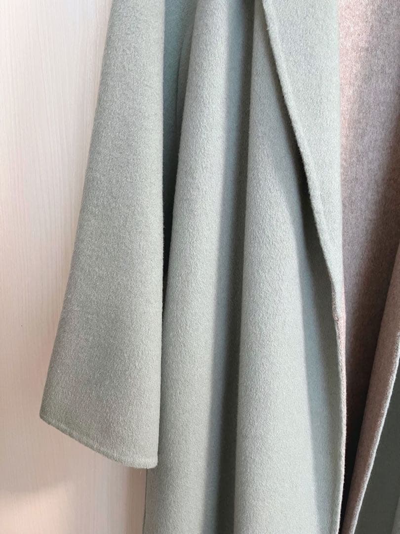 NOBLE 定価7万円 配色Iラインロングチェスターコート