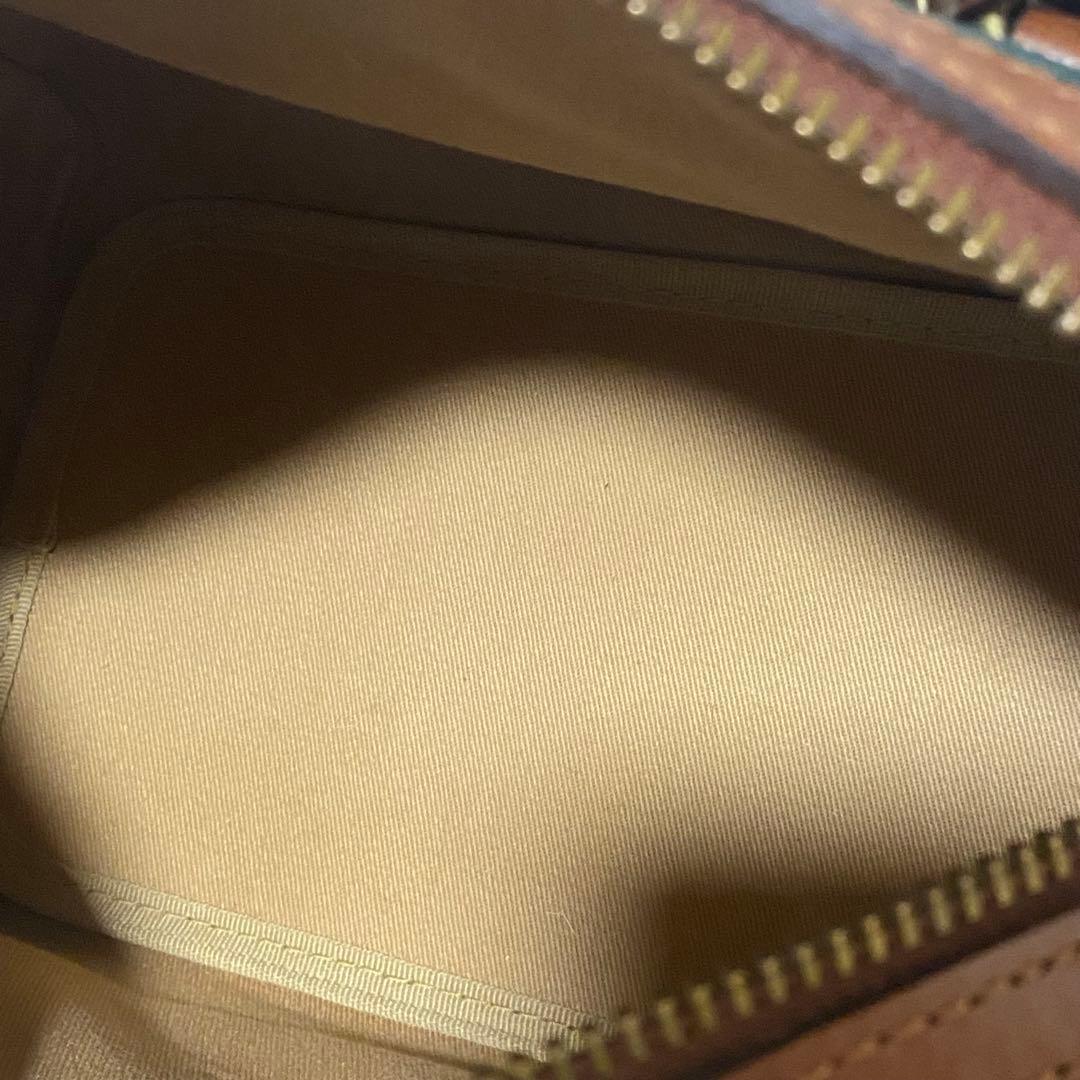 【極美品】Polo Ralph Lauren ミニボストン チェック柄 レザー