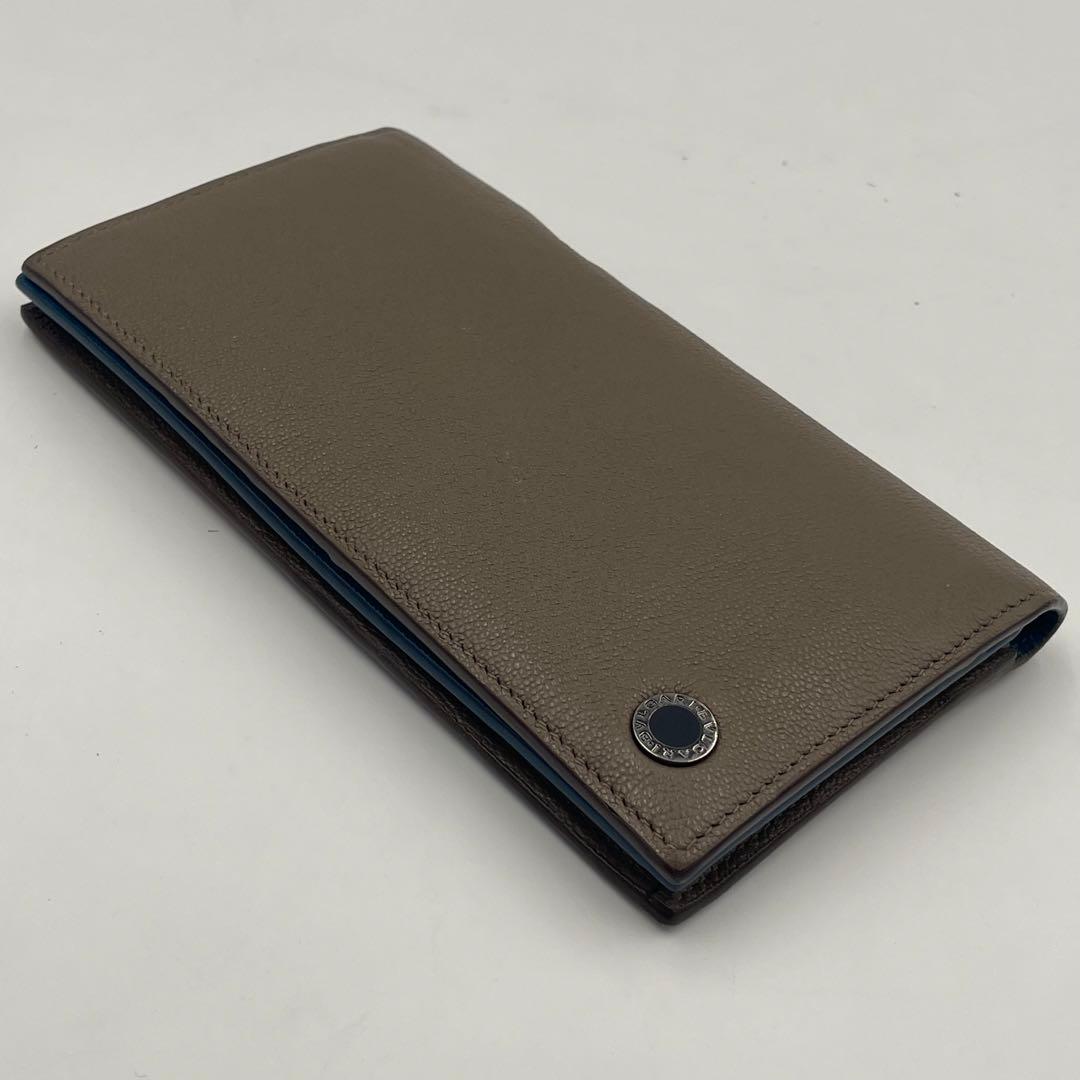 【美品】ブルガリ 長財布 二つ折り財布 ビーゼロワン サークルロゴ 箱付き