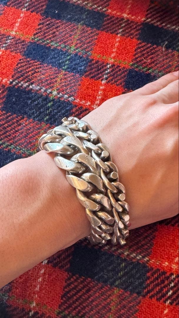 アクセサリー 135g Vintage Mexican Silver 925 Bracelet