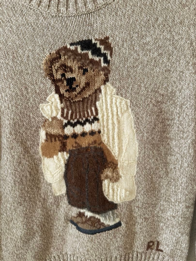 Ralph Lauren クマ刺繍セーター ベージュ