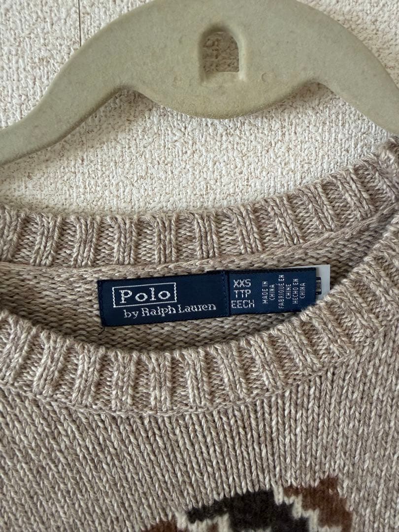 Ralph Lauren クマ刺繍セーター ベージュ