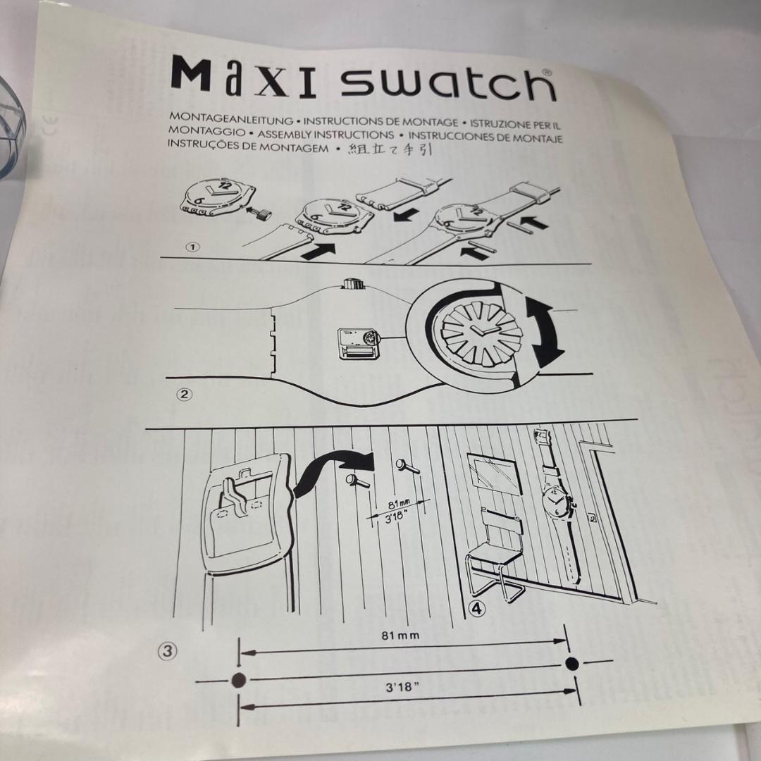 MaXI swatch 腕時計型 壁掛け 時計 スウォッチ マキシスウォッチ