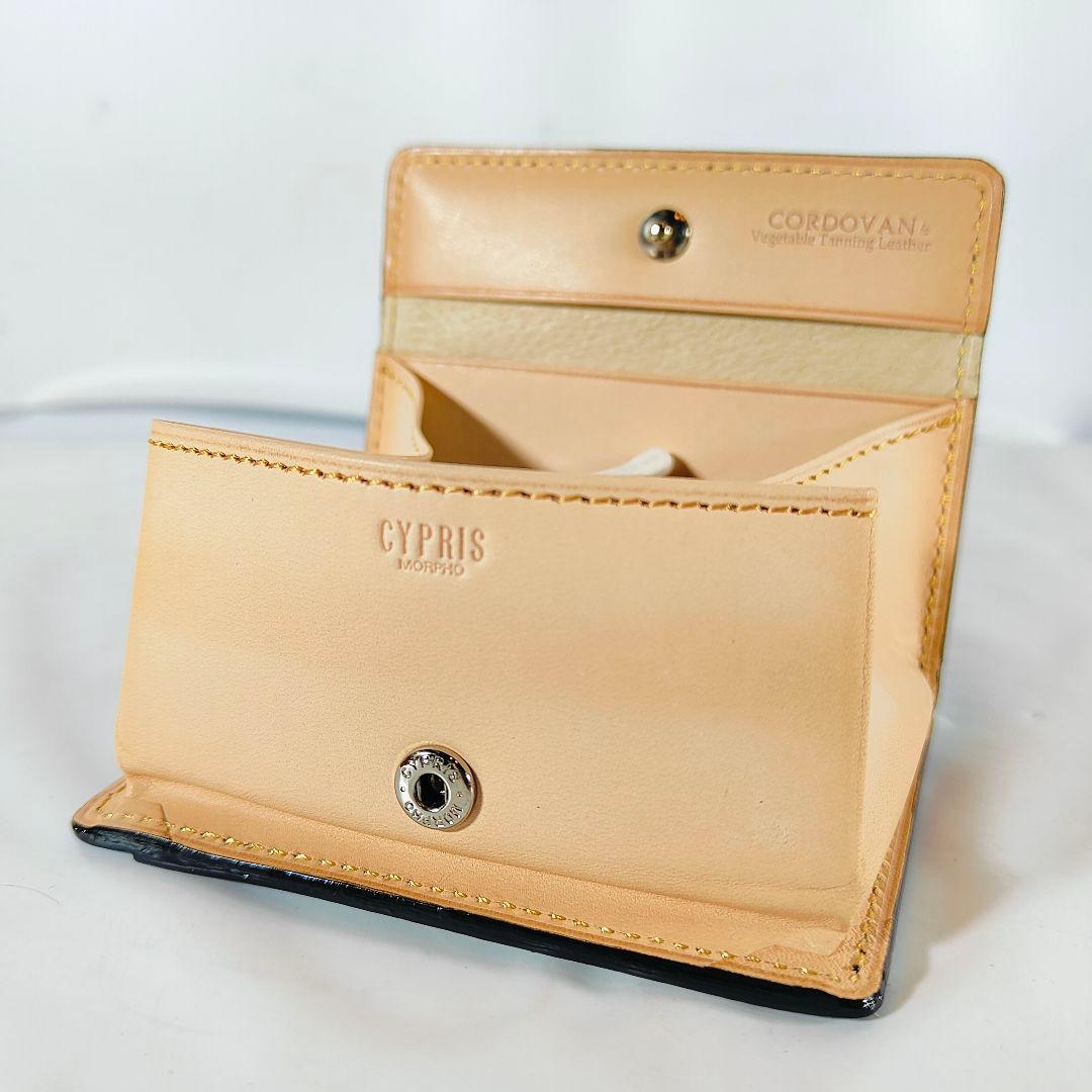 【新品未使用極艶品】【ブラックコードバン】CYPRIS　高級黒艶馬革ケース