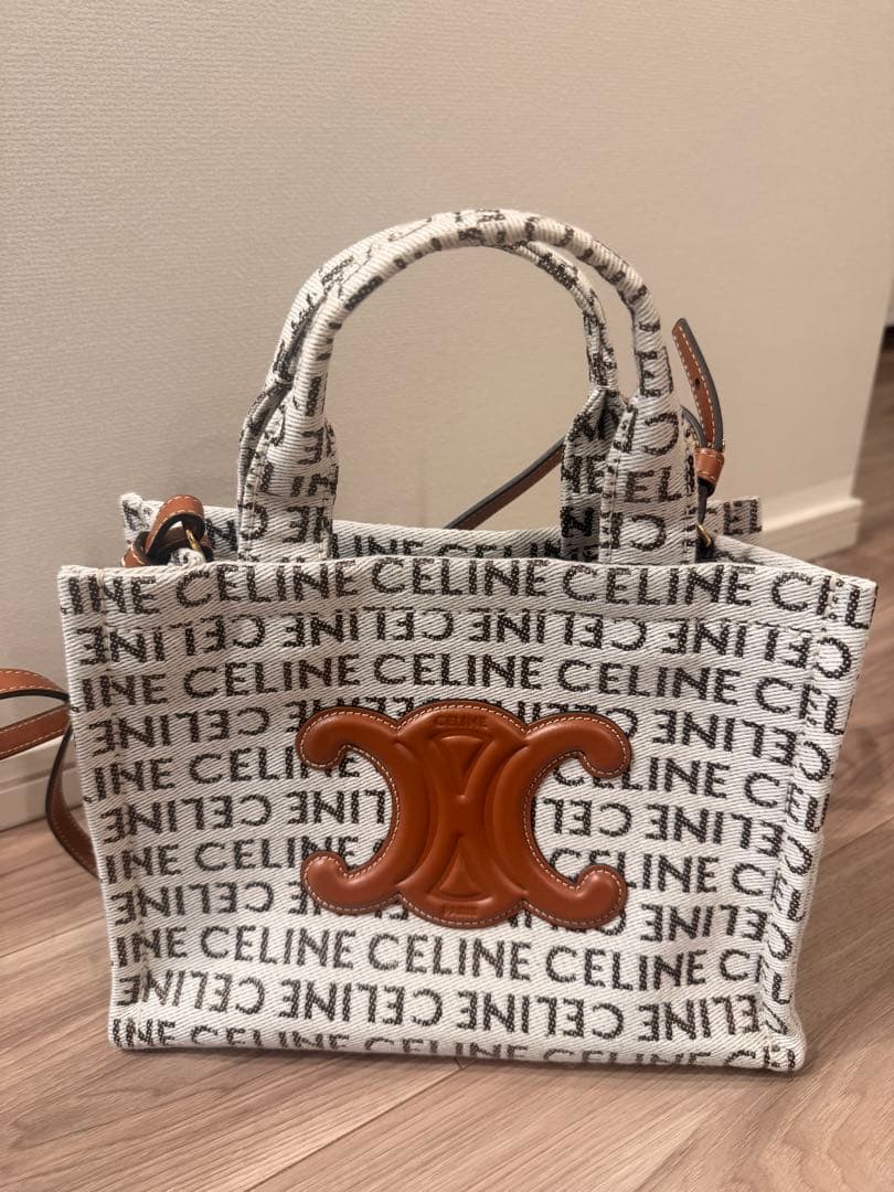 CELINE / スモールカバタイス トートバッグ トリオンフ ロゴ