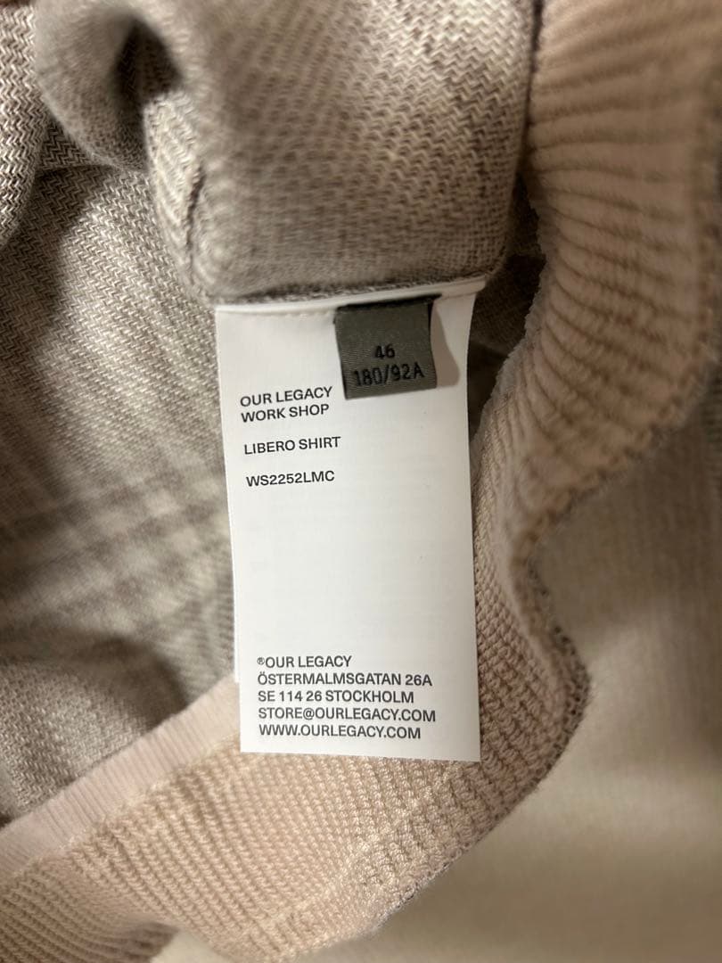 トップス OUR LEGACY LIBERO SHIRT Marmo Check