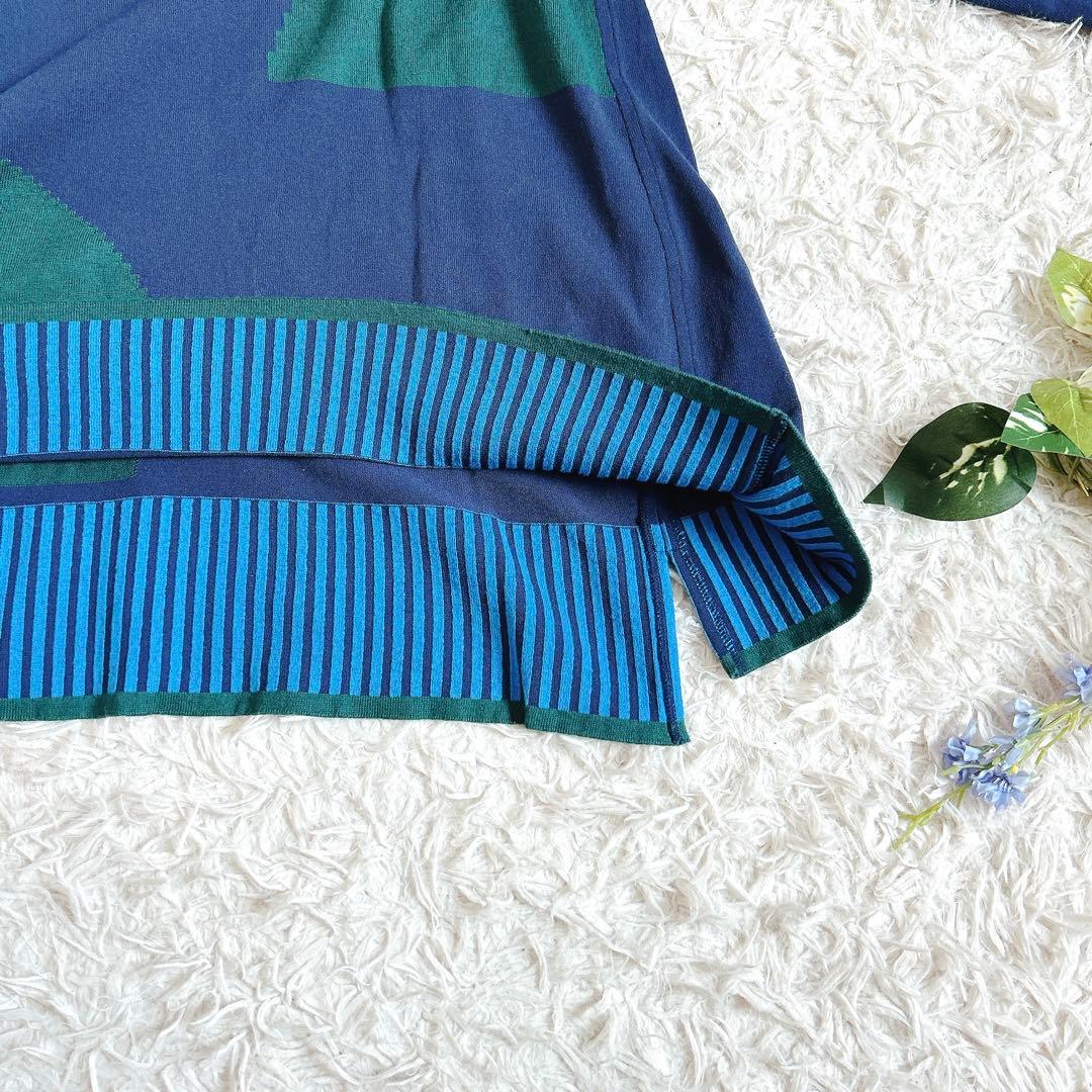 極美品⁂センソユニコ⁂アンキチ⁂タートルネックプルオーバー　ややロング　総柄　M