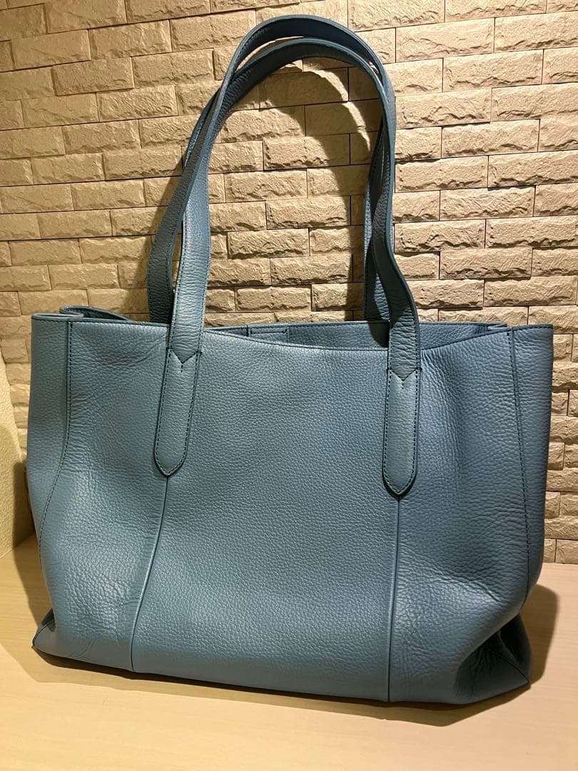 PELLE MORBIDA トートバッグ ライトブルー Colore
