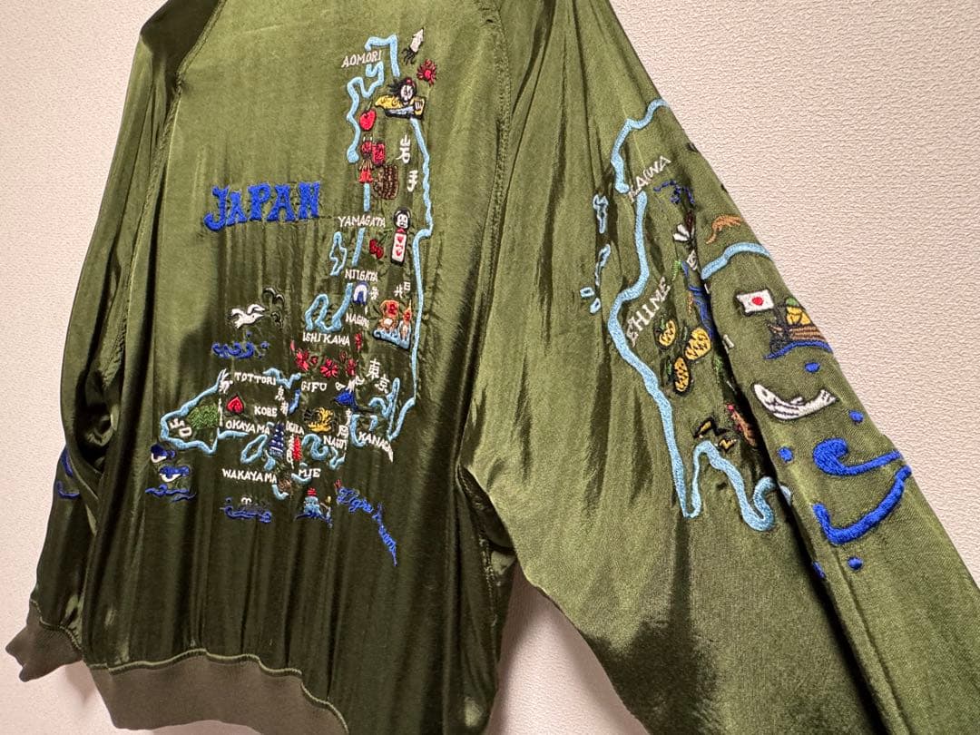 TIGREBROCANTE ティグルブロカンテ　日本地図　刺繍スカジャン