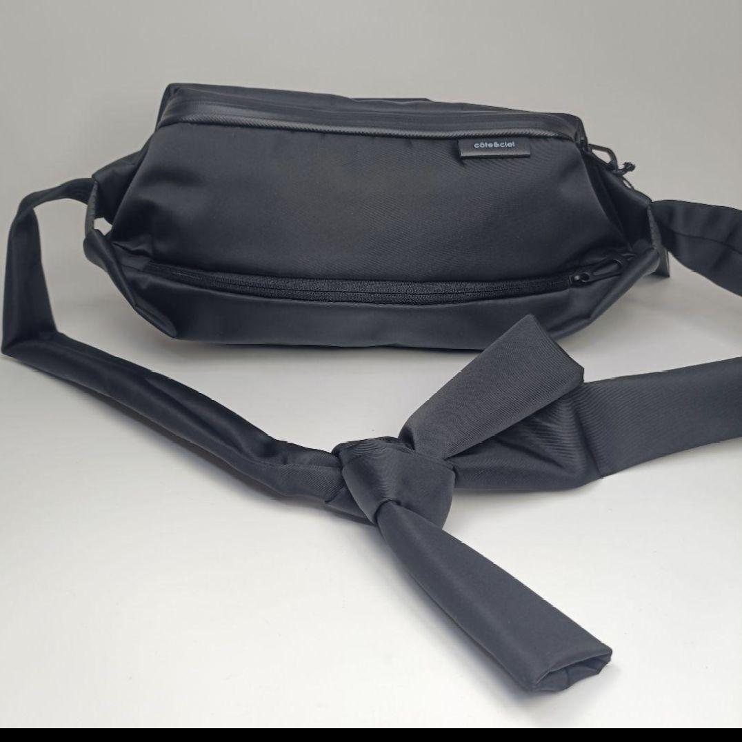 Cote&Ciel コートエシエル ボディバッグ ウエストポーチ 黒 ブラック