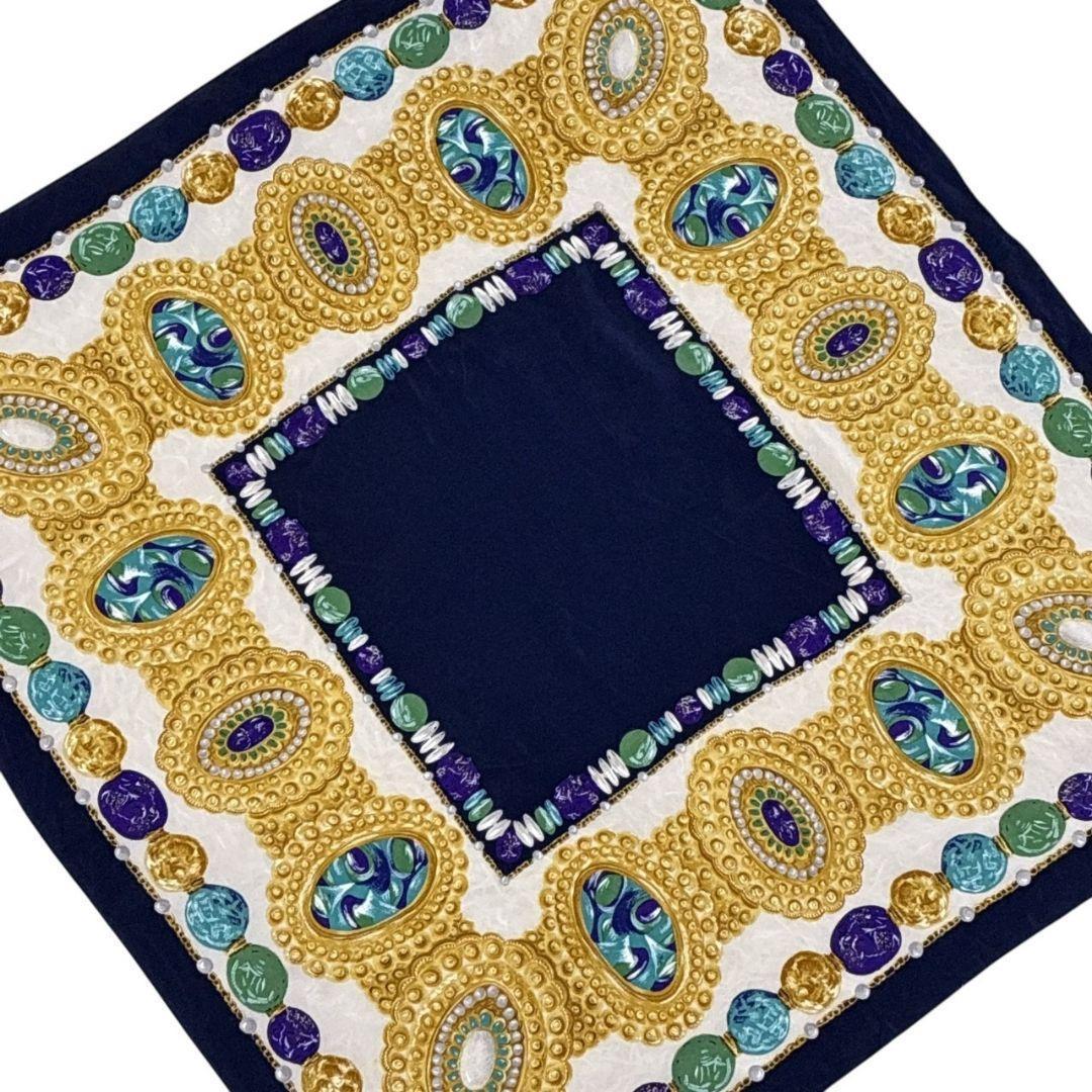 極美品✨Christian Dior シルク スカーフ ストール イタリア 宝石