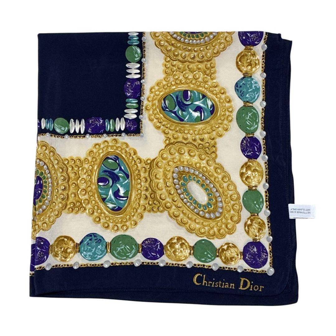 極美品✨Christian Dior シルク スカーフ ストール イタリア 宝石