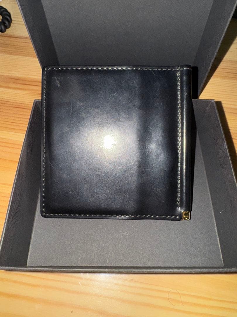 GANZO コードバン マネークリップ 馬蹄小銭入れ