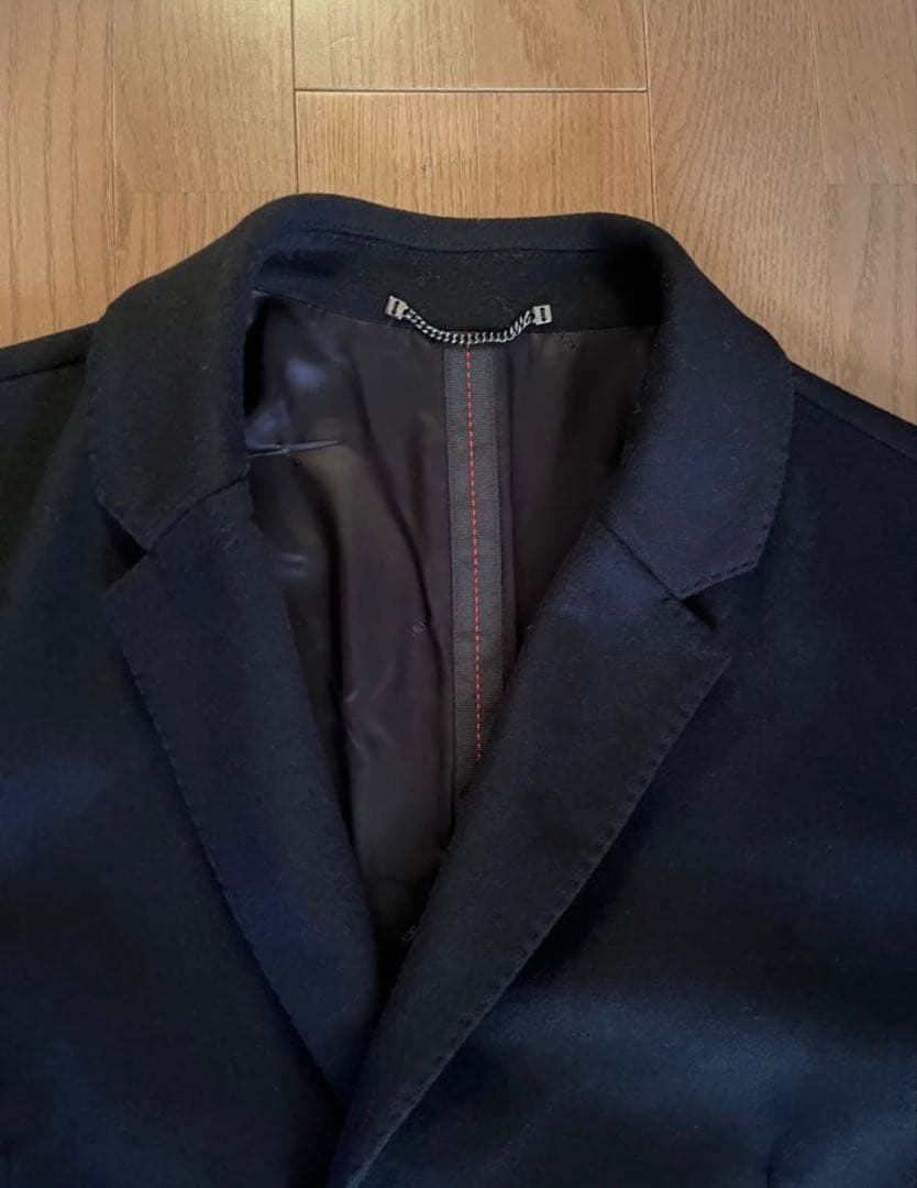 極美品HUGO ブラック チェスターコート