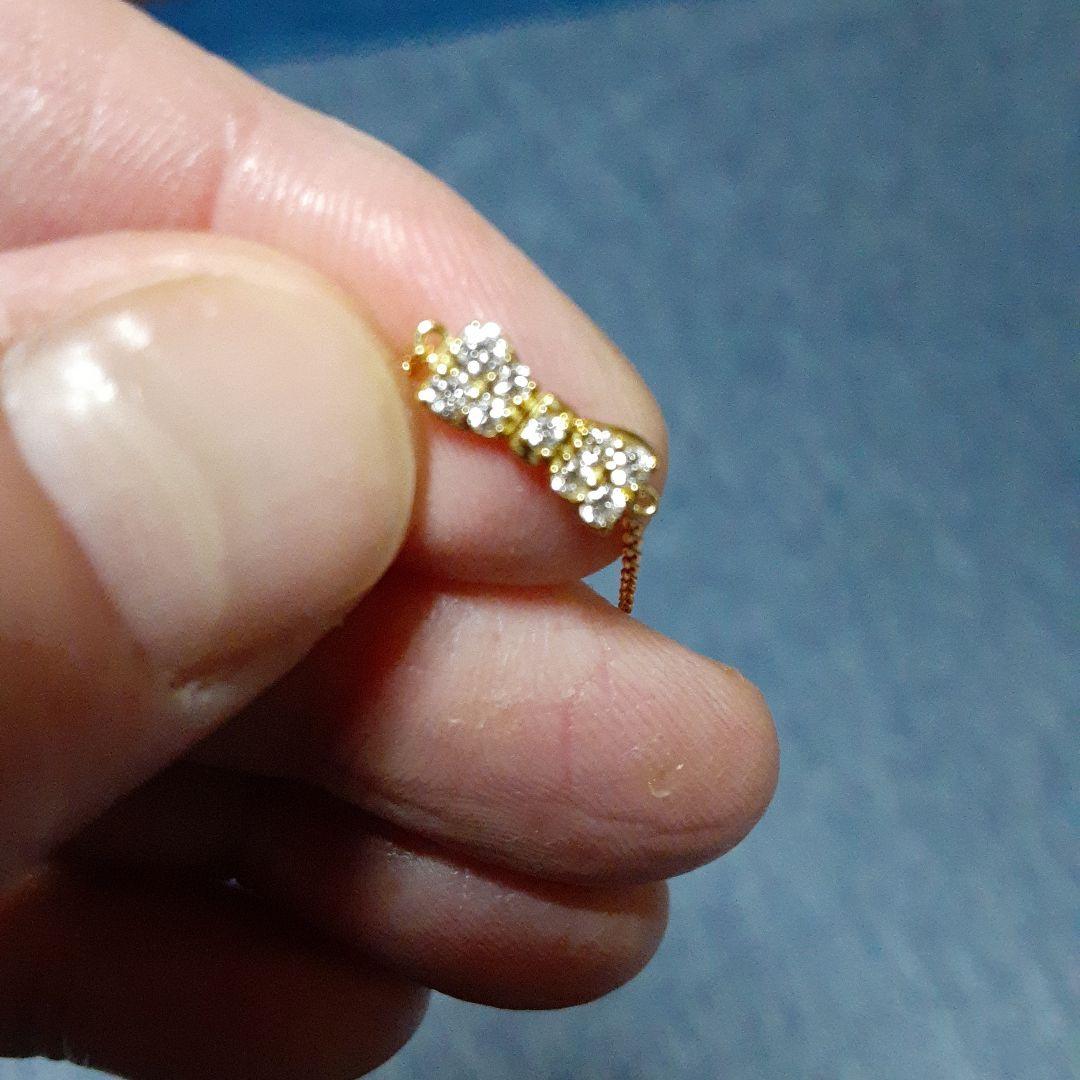 k18ダイヤモンドブレスレット★リボン★18金★最終価格ダイヤモンドパヴェ