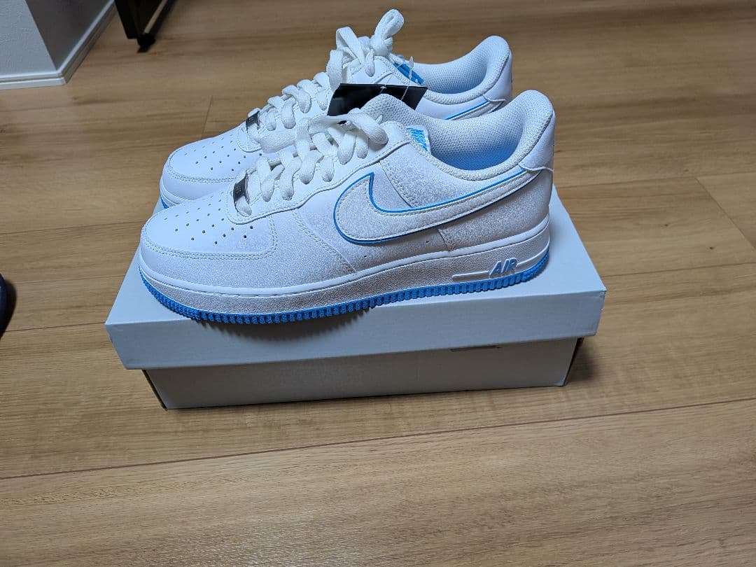 靴 AIR FORCE 1 '07 WHITE/UNIVERSITY BLUE