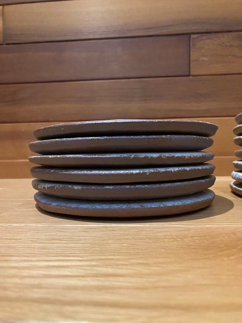 丹波立杭焼　英一窯　丸皿13枚セット