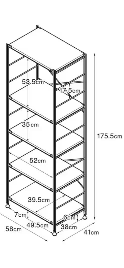 【美品】175.5ステンレスユニットシェルフ大ワイヤーバスケット付　2組出品中2