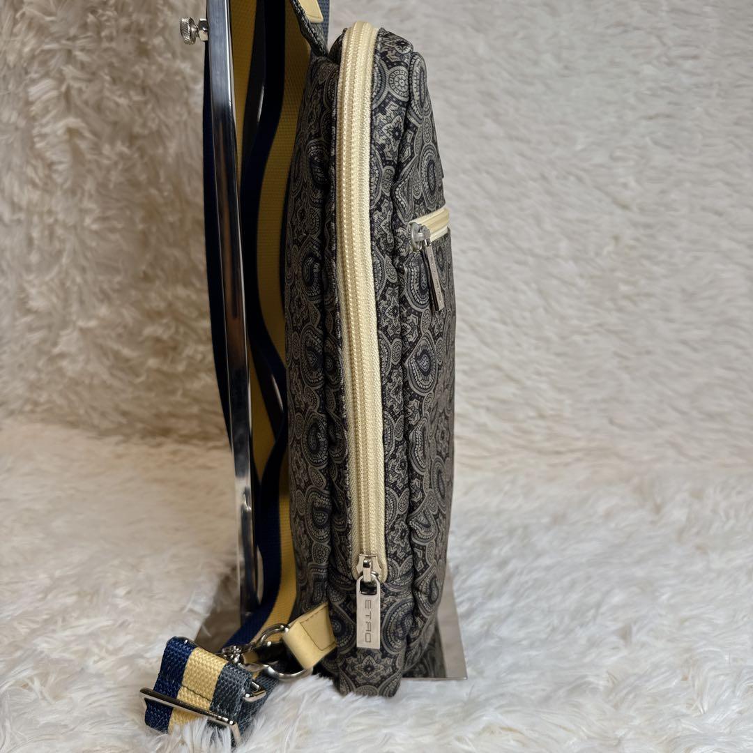 ポン子 様 ETRO エトロ ペイズリー柄 ボディバッグ ショルダー グレー系.